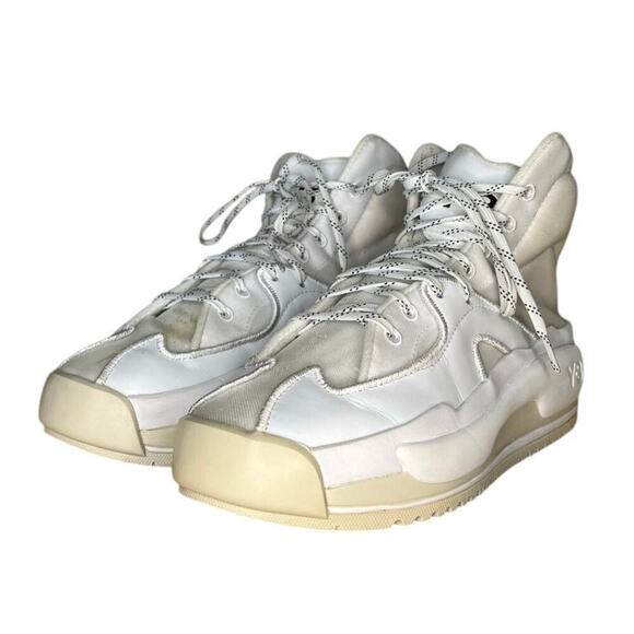 Authentic Adidas Womens Y-3 Hokori EF2635 White Lace-Up Sneaker Shoes Size 6.5 - Picture 2 of 6